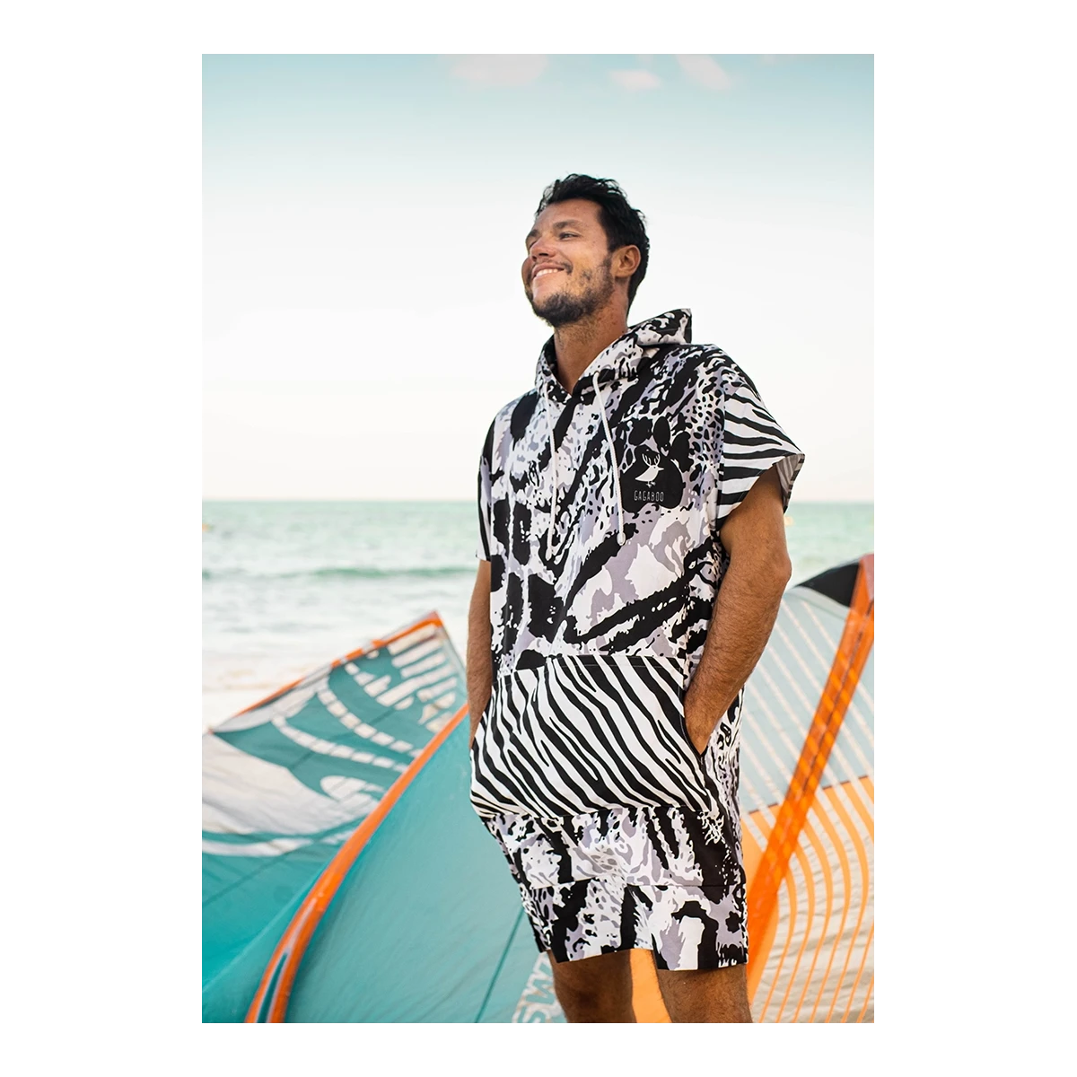 Men's surfing poncho quick dry change robe Tanzania Gagaboo