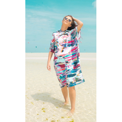 Women's surfing poncho quick dry change robe Game Over Gagaboo