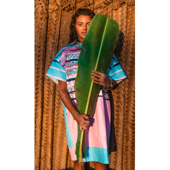 Women's surfing poncho quick dry change robe Kanagawa Gagaboo