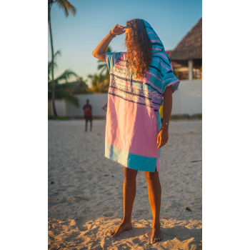 Women's surfing poncho quick dry change robe Kanagawa Gagaboo 2