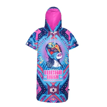 Women's surfing poncho quick dry change robe Lucha Libre Gagaboo