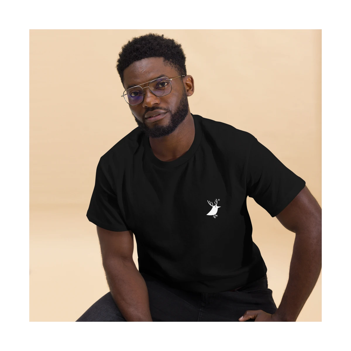 Men's cotton T-shirt with logo