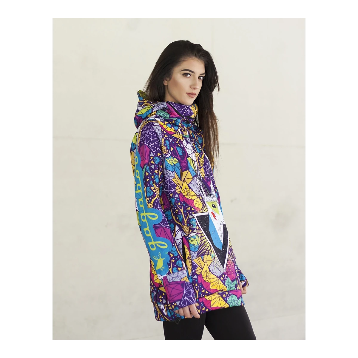 Women's snowboard hoodie waterproof sweatshirt Psycho Deer