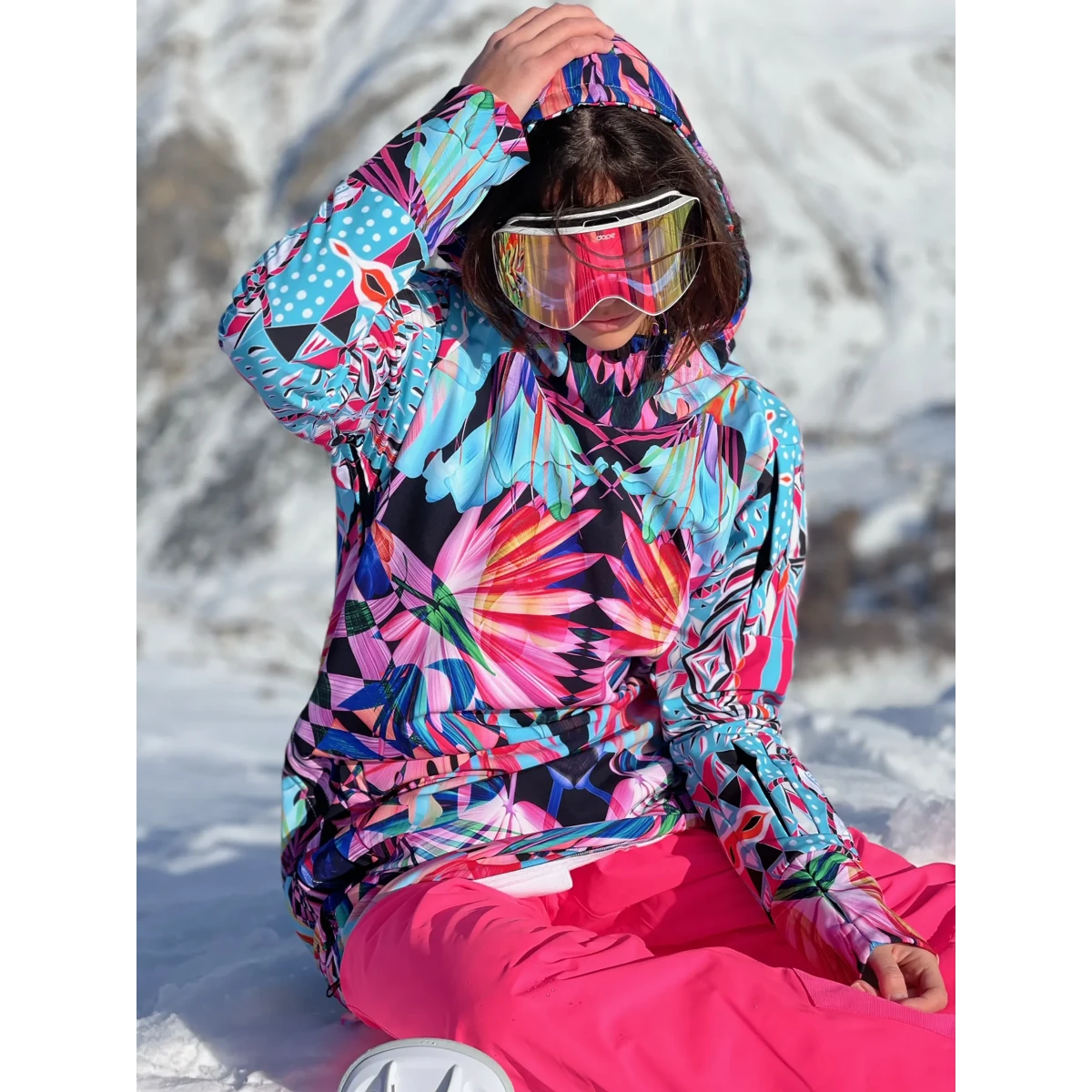 Women's snowboard hoodie waterproof sweatshirt Zanzibar