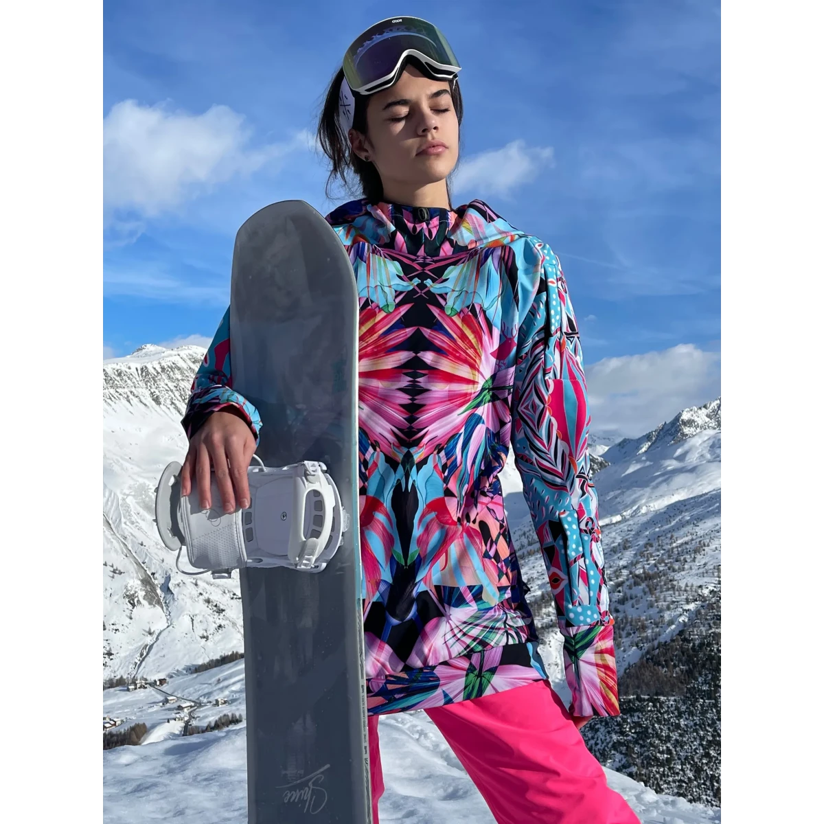 Women's snowboard hoodie waterproof sweatshirt Zanzibar