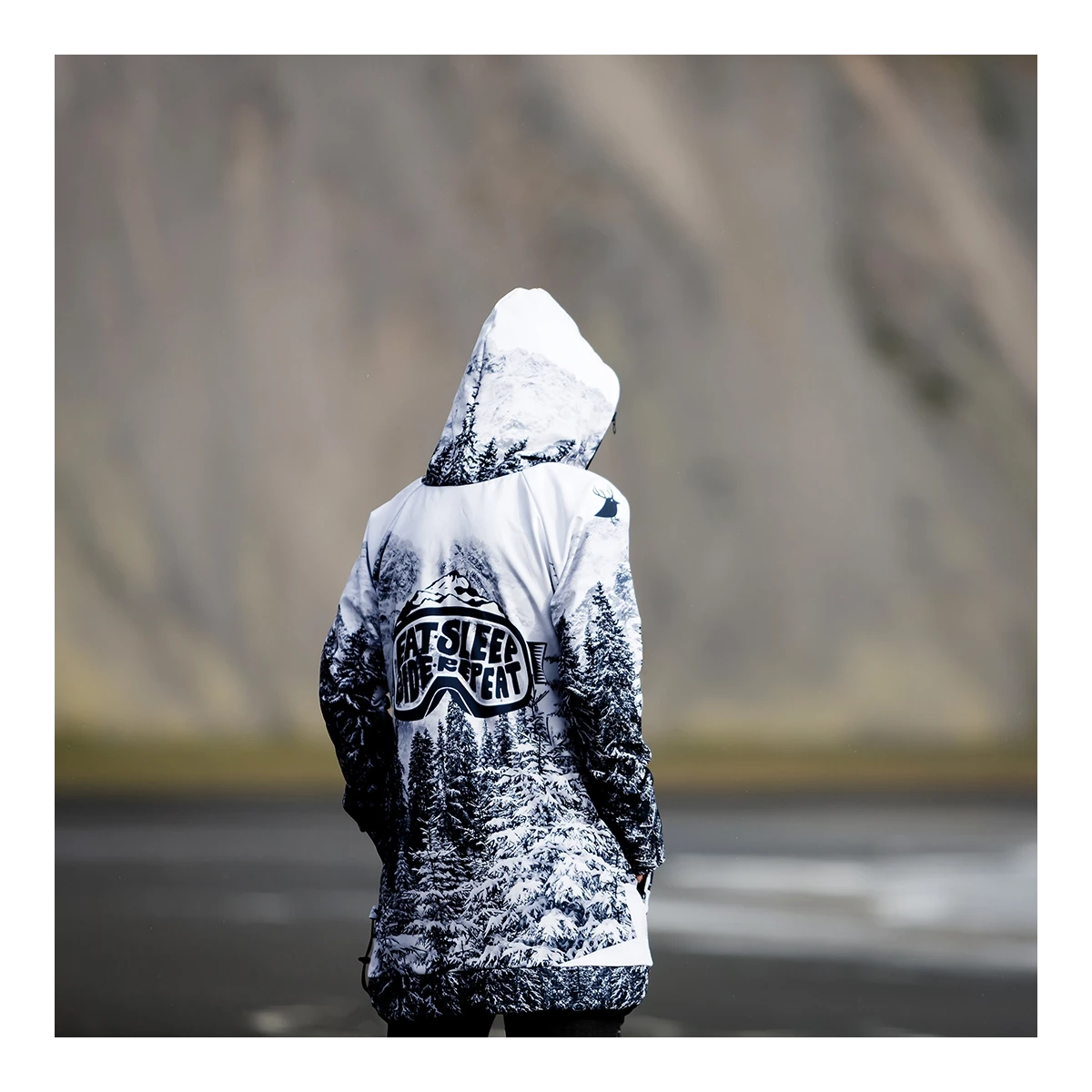 Men's snowboard hoodie waterproof tech sweatshirt Alaska