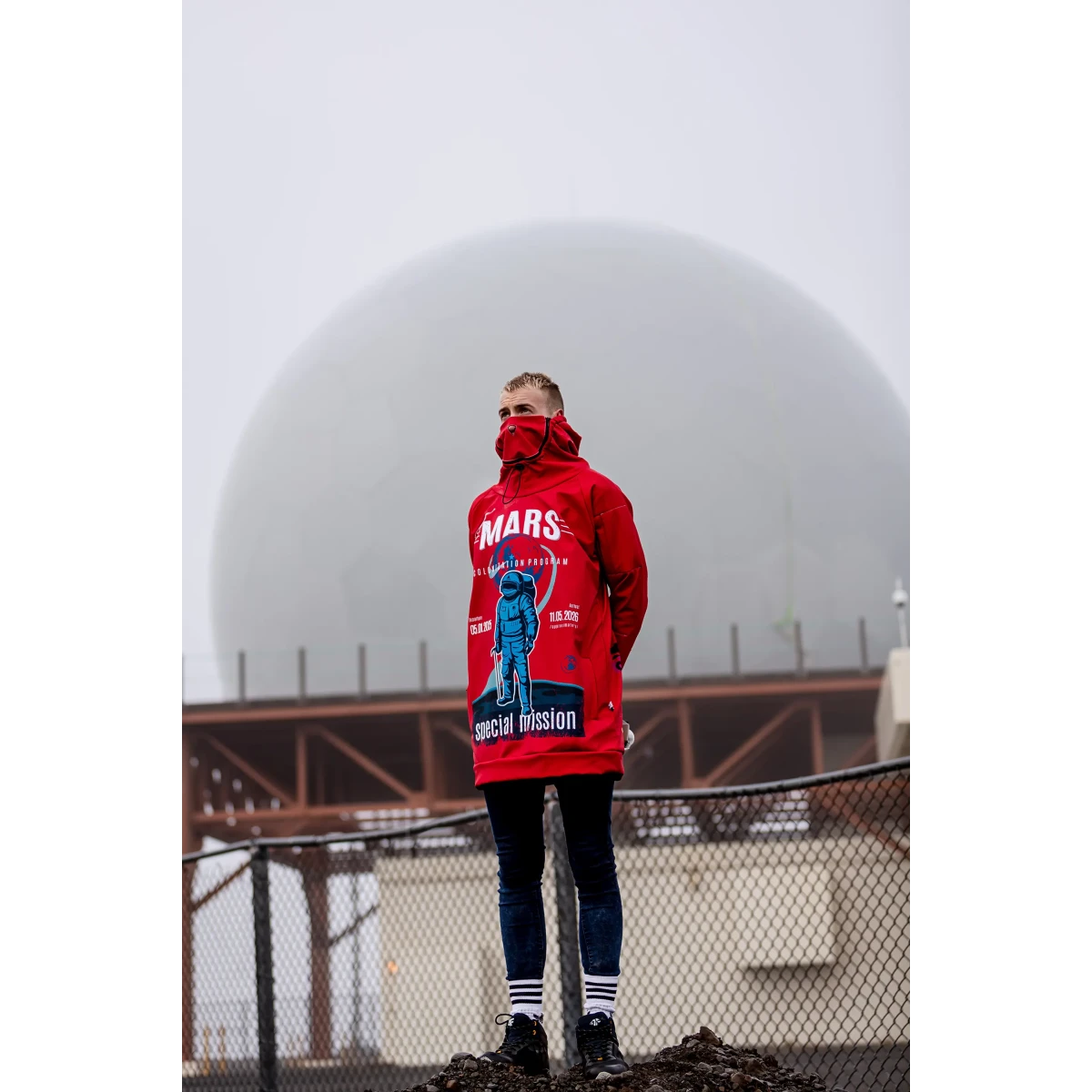 Men's snowboard hoodie waterproof tech sweatshirt Mars