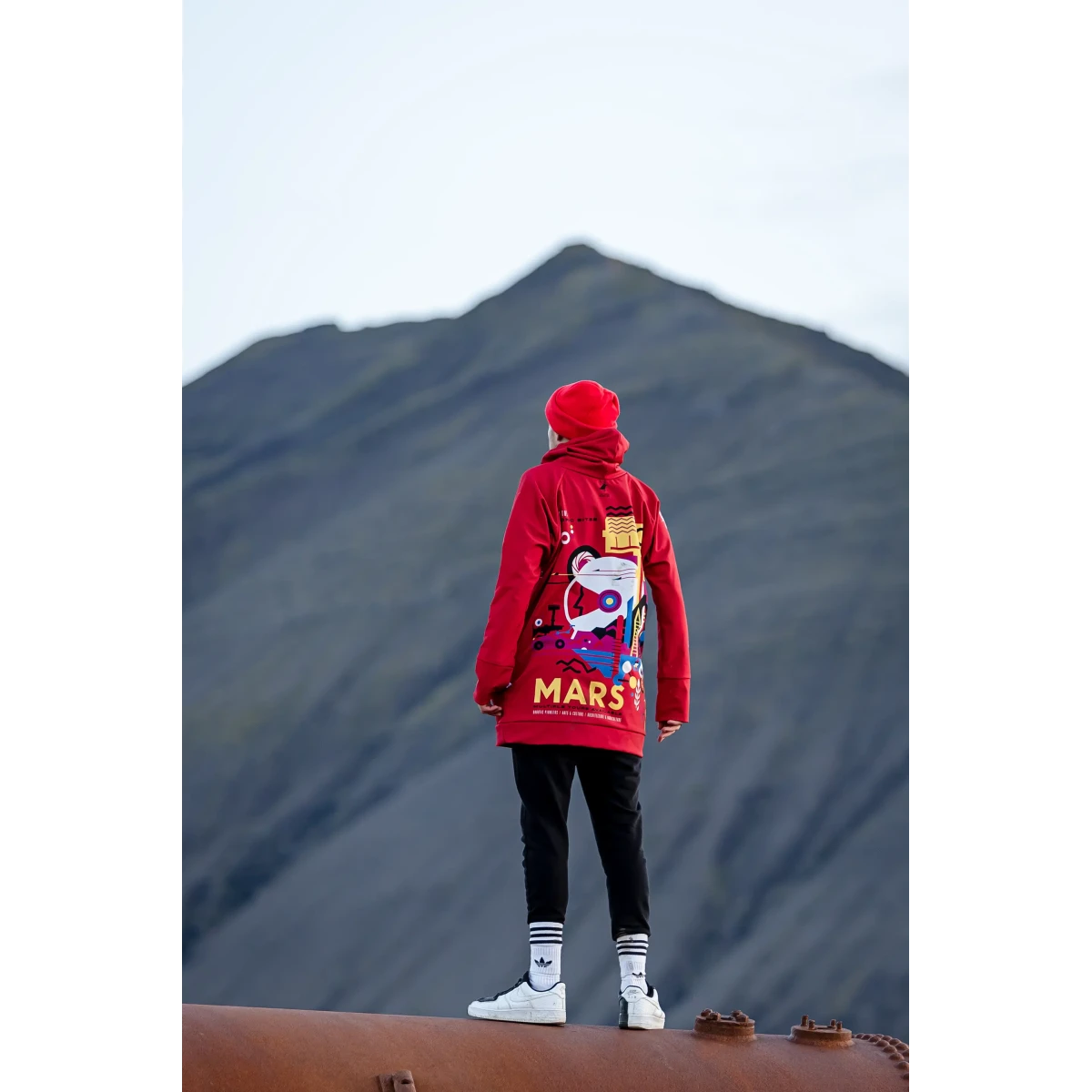 Men's snowboard hoodie waterproof tech sweatshirt Mars