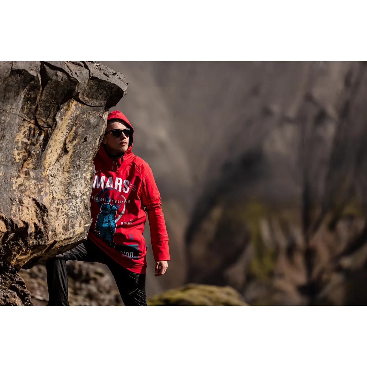 Men's snowboard hoodie waterproof tech sweatshirt Mars