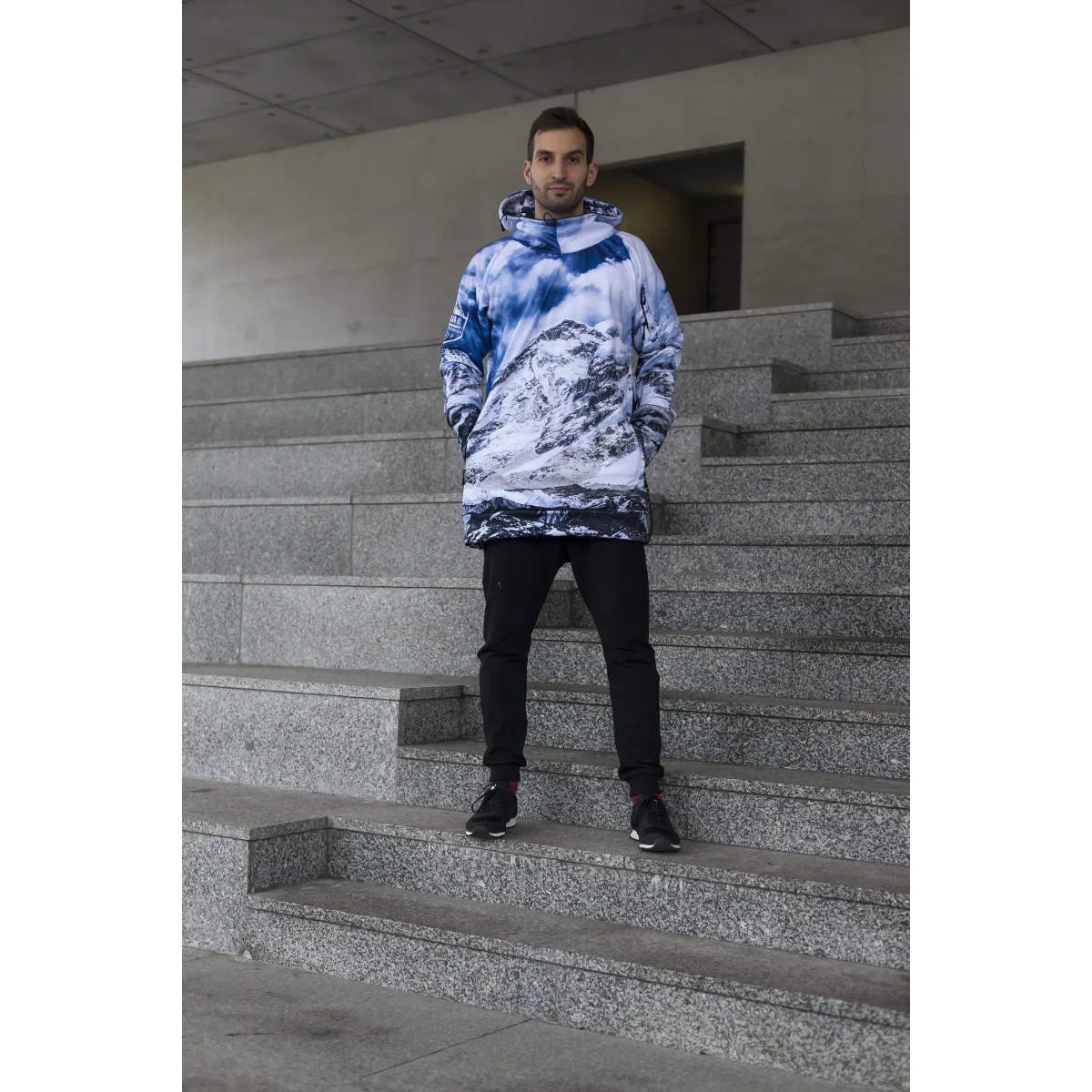 Men's snowboard hoodie waterproof tech sweatshirt Mountain Freak