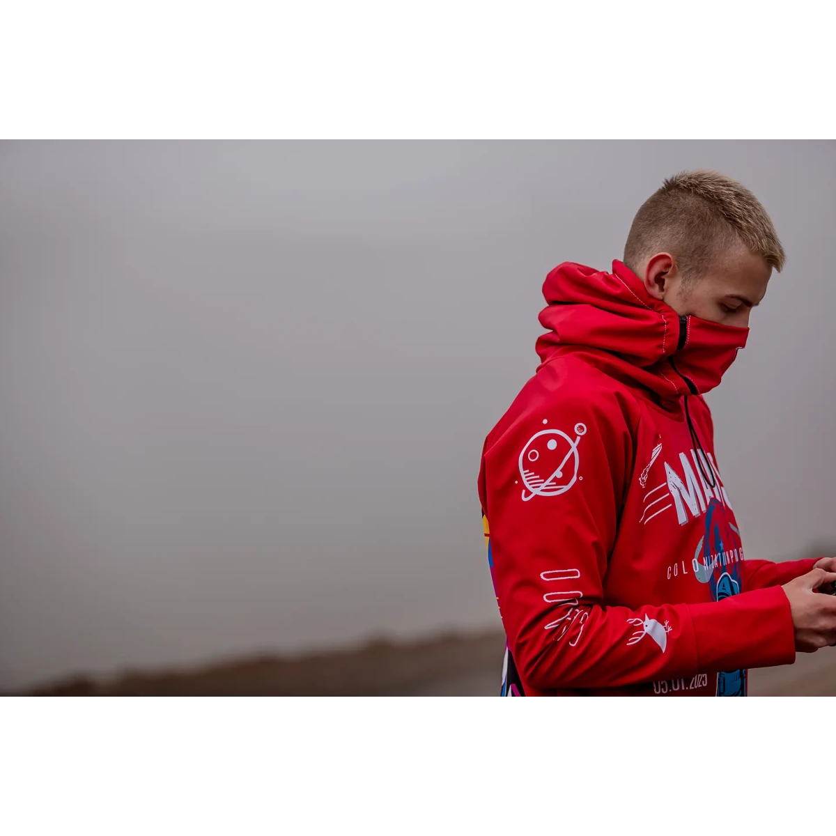 Men's snowboard hoodie waterproof tech sweatshirt Mars