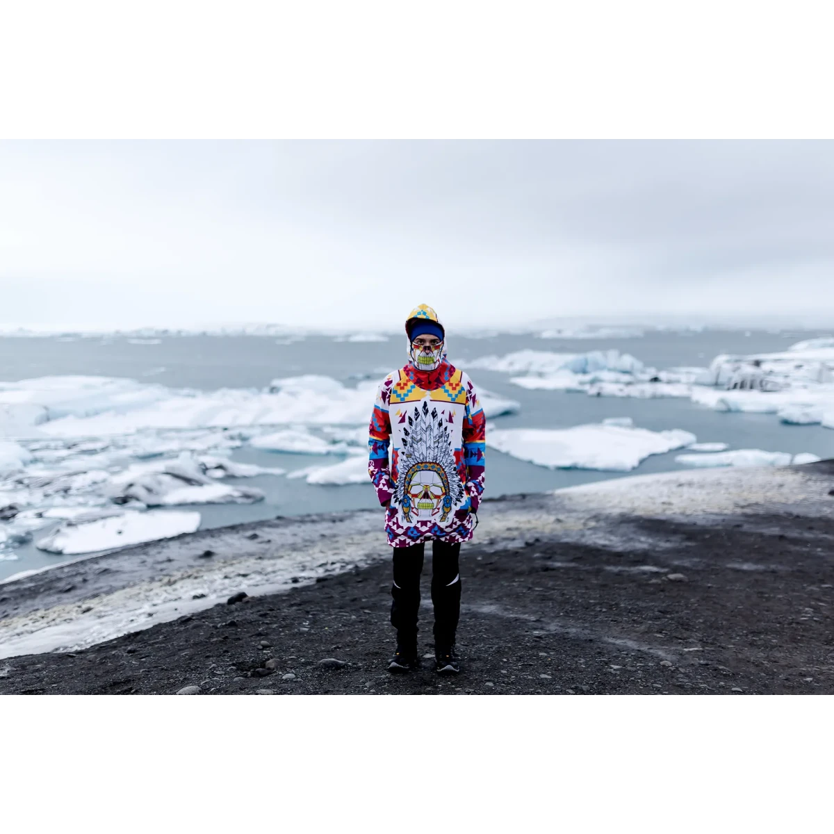 Men's snowboard hoodie waterproof tech sweatshirt Navajo