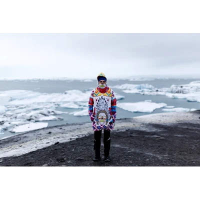 Men's snowboard hoodie waterproof tech sweatshirt Navajo