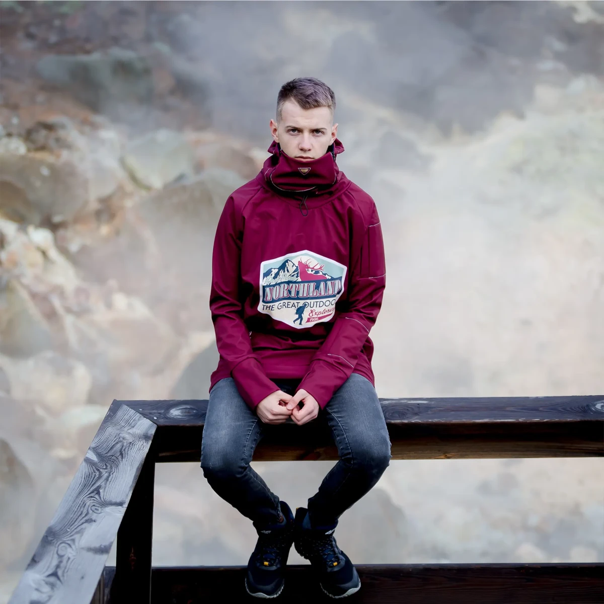 Men's snowboard hoodie waterproof tech sweatshirt Northland