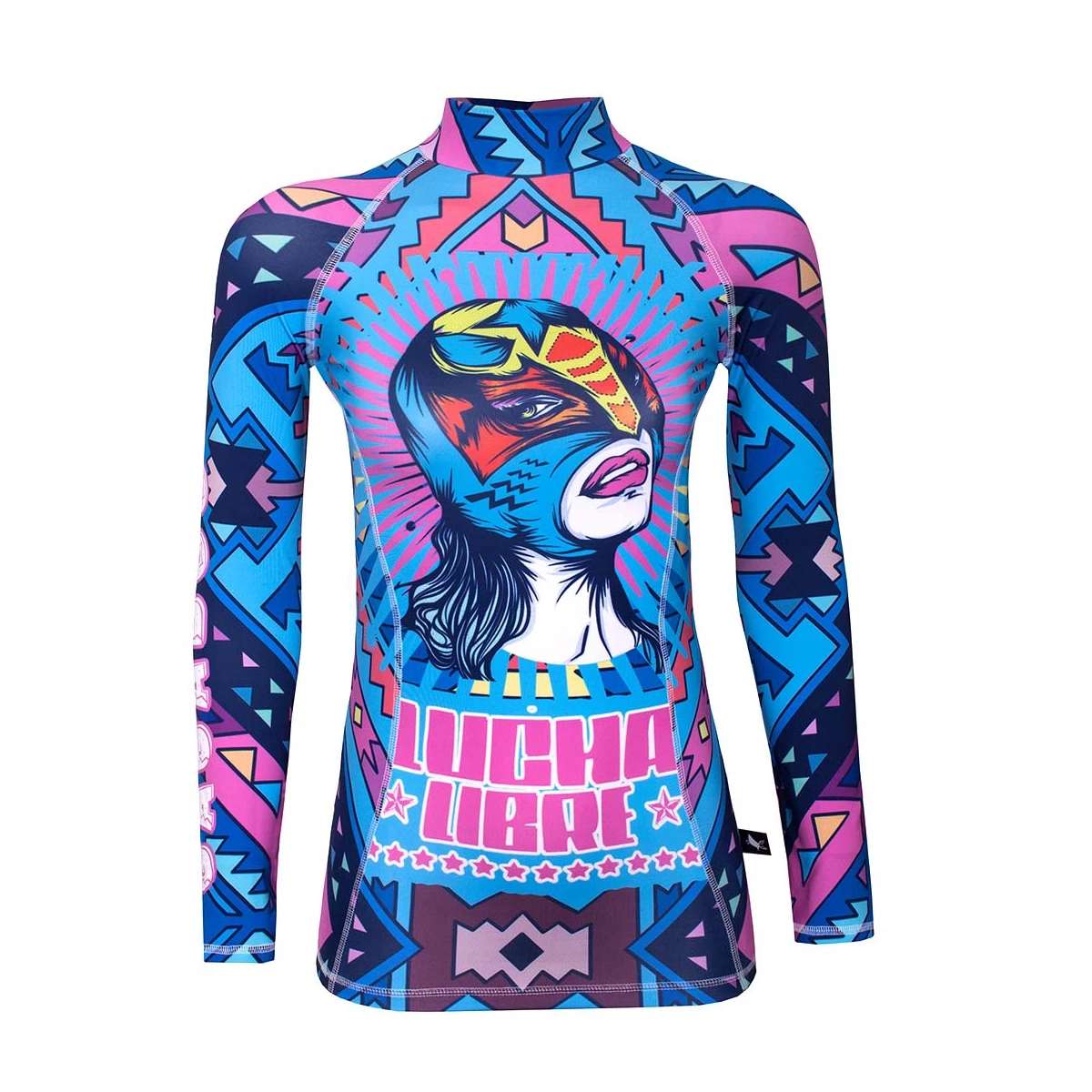 Women's thermal top ski underwear base layer Lucha Libre