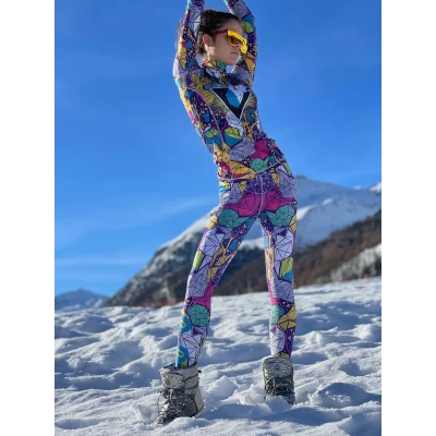 Women's thermal top ski underwear base layer Psycho Deer