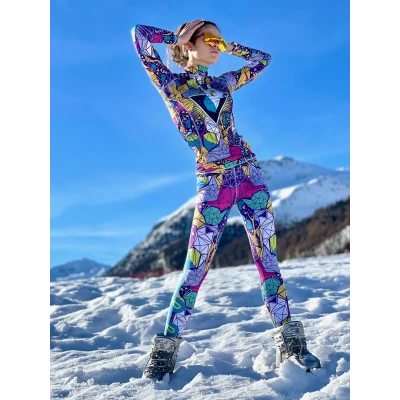 Women's thermal top ski underwear base layer Psycho Deer