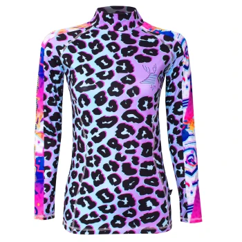 Women's thermal underwear top base layer for snowboarding Neo Leopard