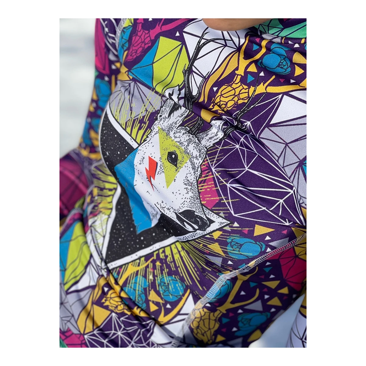 Women's thermal underwear top base layer for snowboarding Psycho Deer