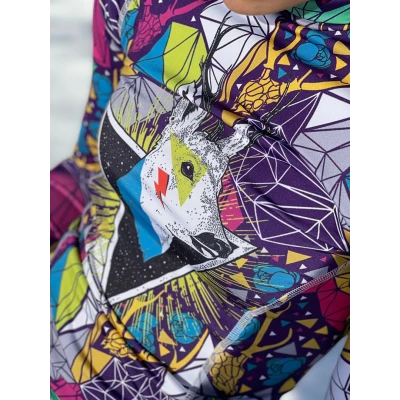 Women's thermal underwear top base layer for snowboarding Psycho Deer